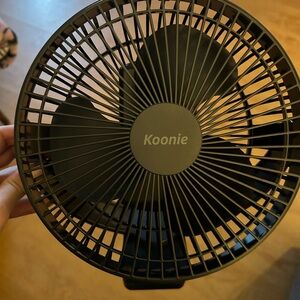 Black Portable Fan - Strong Airflow Clip on Fan